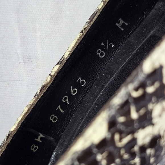 Stuart Weitzman Shoes Womens 8.5 M Snakeskin Reptile Twist Peep Pumps Heels Shoe - Picture 6 of 8